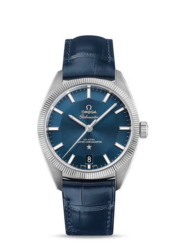 Omega Globemaster Stainless Steel / Blue / Leather